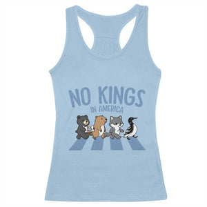 Funny Political No Kings In America Racerback Tank Top Gift For Animal Lovers TS12 Light Blue Print Your Wear