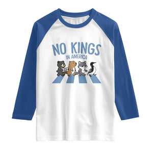 Funny Political No Kings In America Raglan Shirt Gift For Animal Lovers TS12 White Royal Print Your Wear