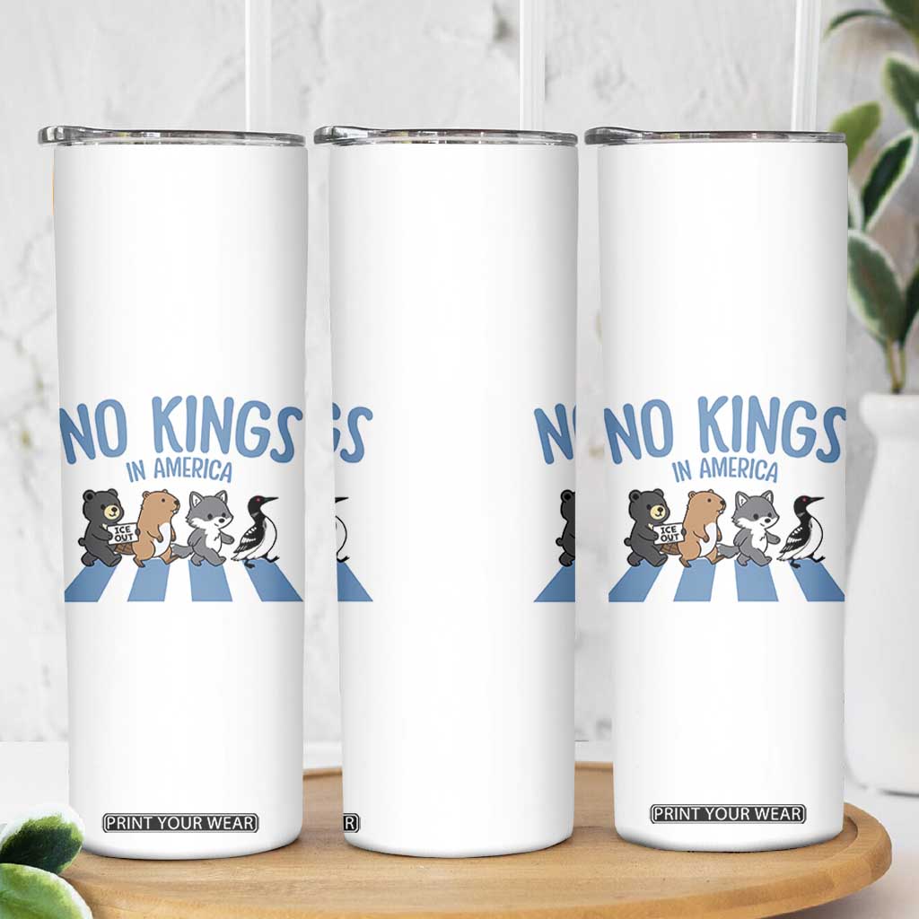 Funny Political No Kings In America Skinny Tumbler Gift For Animal Lovers TS12 Print Your Wear