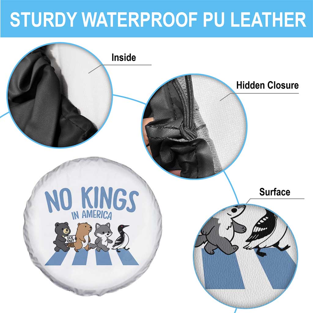 Funny Political No Kings In America Spare Tire Cover Gift For Animal Lovers TS12 Print Your Wear