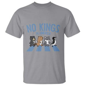 Funny Political No Kings In America T Shirt Gift For Animal Lovers TS12 Sport Gray Print Your Wear
