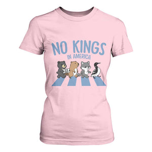 Funny Political No Kings In America T Shirt For Women Gift For Animal Lovers TS12 Light Pink Print Your Wear