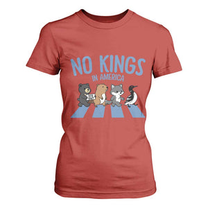 Funny Political No Kings In America T Shirt For Women Gift For Animal Lovers TS12 Red Print Your Wear
