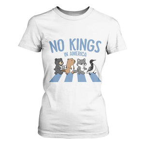 Funny Political No Kings In America T Shirt For Women Gift For Animal Lovers TS12 White Print Your Wear