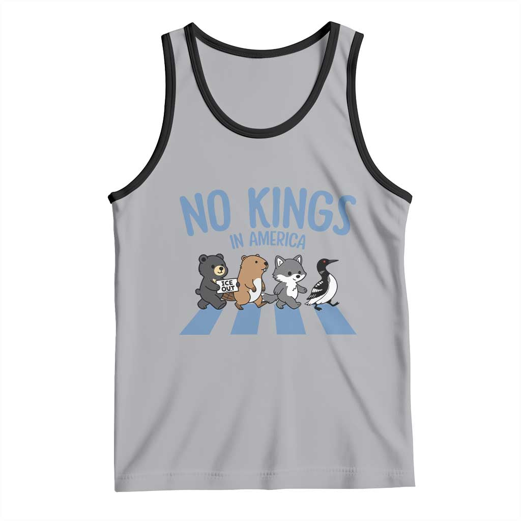 Funny Political No Kings In America Tank Top Gift For Animal Lovers TS12 Athletic Heather Black Print Your Wear