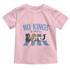 Funny Political No Kings In America Toddler T Shirt Gift For Animal Lovers TS12 Light Pink Print Your Wear
