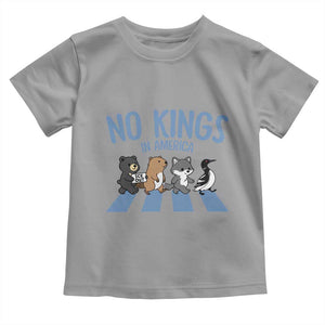 Funny Political No Kings In America Toddler T Shirt Gift For Animal Lovers TS12 Sport Gray Print Your Wear