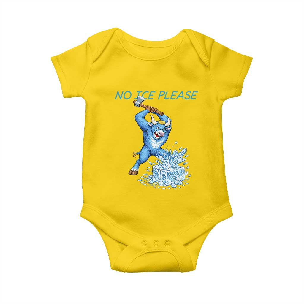 No Ice Please Baby Onesie Funny Babe The Blue Ox Minnesota Folklore TS12 Daisy Print Your Wear