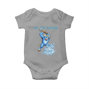 No Ice Please Baby Onesie Funny Babe The Blue Ox Minnesota Folklore TS12 Sport Gray Print Your Wear