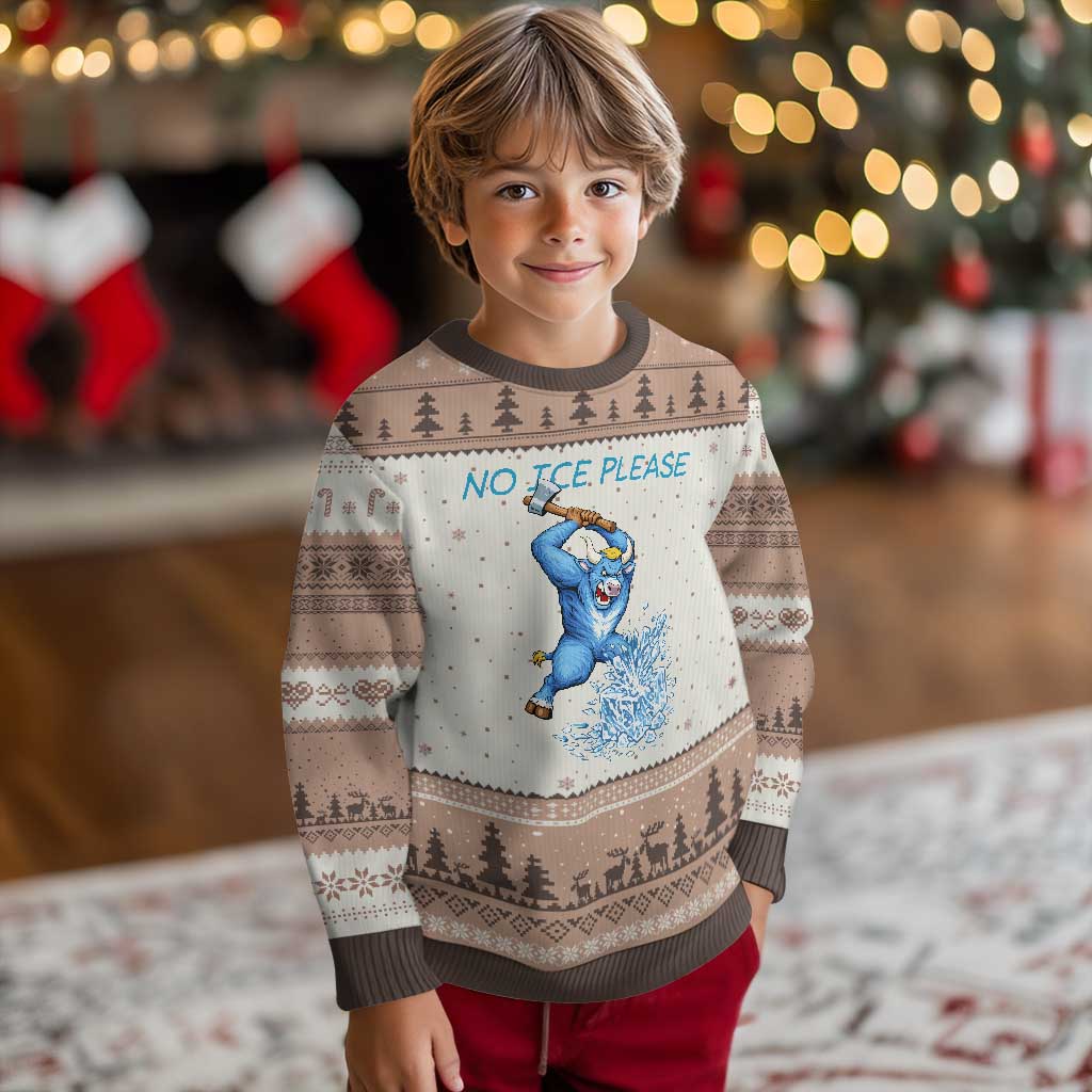 No Ice Please Ugly Christmas Sweater Funny Babe The Blue Ox Minnesota Folklore TS12 Mocha Mousse Print Your Wear
