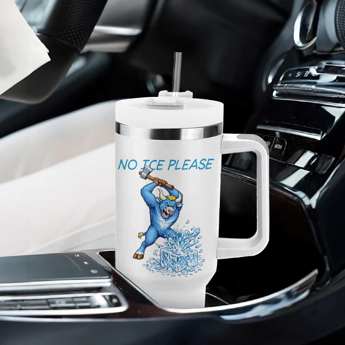 No Ice Please Tumbler With Handle Funny Babe The Blue Ox Minnesota Folklore TS12 Print Your Wear