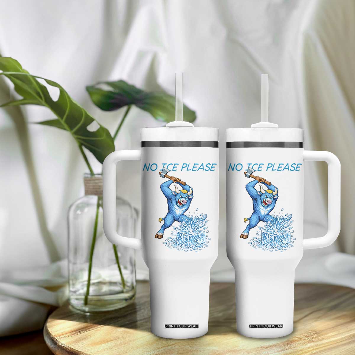 No Ice Please Tumbler With Handle Funny Babe The Blue Ox Minnesota Folklore TS12 Print Your Wear