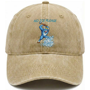 No Ice Please Washed Cotton Baseball Cap Funny Babe The Blue Ox Minnesota Folklore TS12 Print Your Wear
