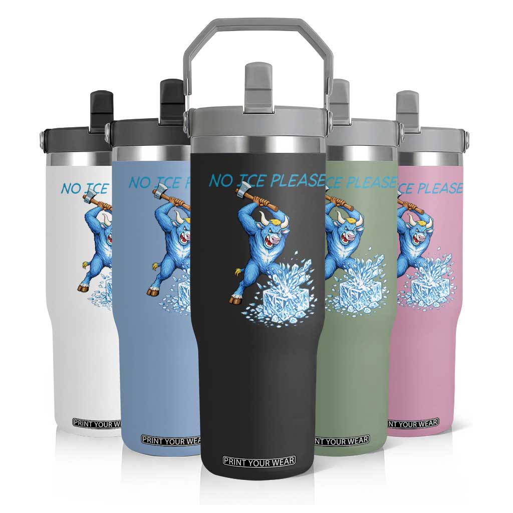 No Ice Please Flip Straw Tumbler Funny Babe The Blue Ox Minnesota Folklore TS12 Print Your Wear