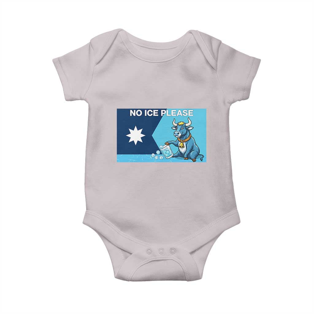 Funny Political Folklore Babe The Blue Ox Baby Onesie No Ice Please TS12 Ice Gray Print Your Wear