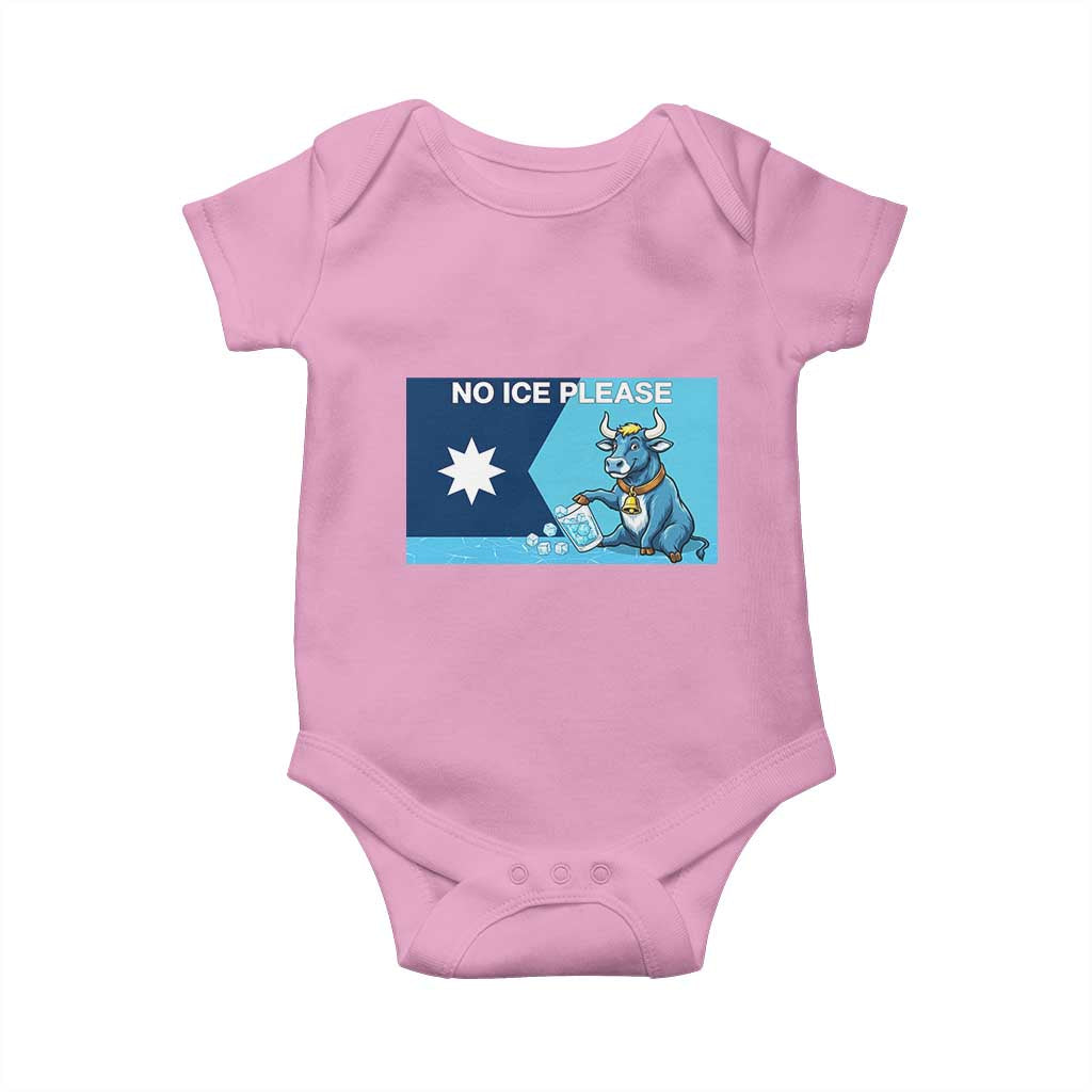 Funny Political Folklore Babe The Blue Ox Baby Onesie No Ice Please TS12 Light Pink Print Your Wear