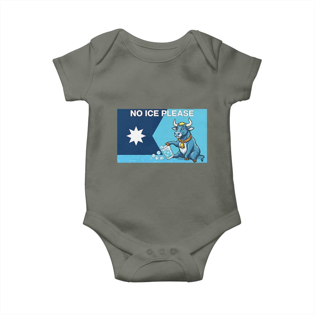 Funny Political Folklore Babe The Blue Ox Baby Onesie No Ice Please TS12 Military Green Print Your Wear
