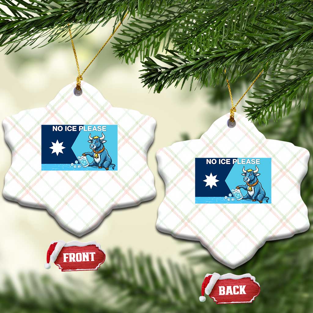 Funny Political Folklore Babe The Blue Ox Ceramic Ornament No Ice Please TS12 Print Your Wear