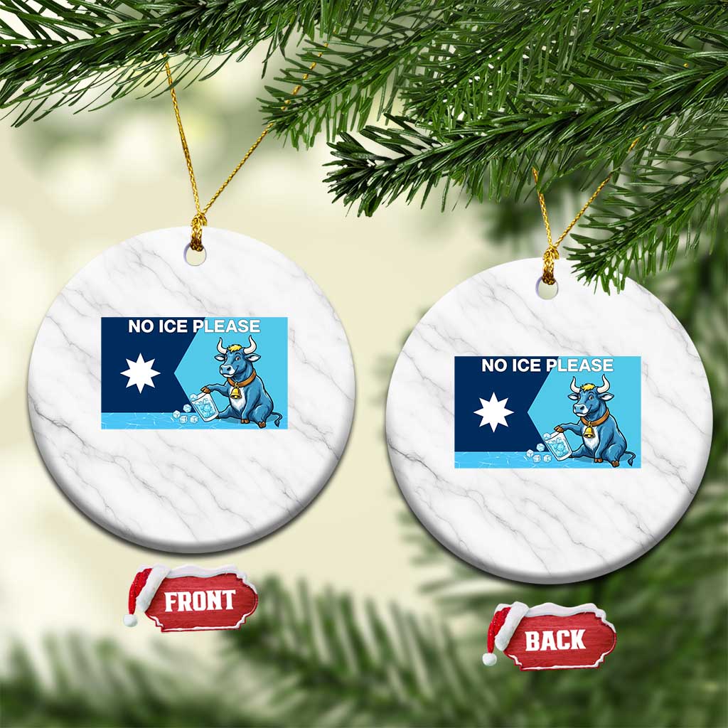 Funny Political Folklore Babe The Blue Ox Ceramic Ornament No Ice Please TS12 1pc White Marble Print Your Wear