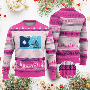 Funny Political Folklore Babe The Blue Ox Ugly Christmas Sweater No Ice Please TS12 Hot Pink Print Your Wear