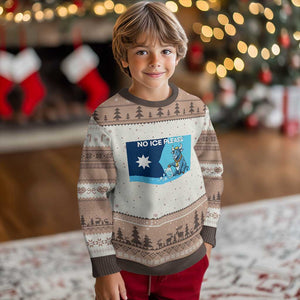 Funny Political Folklore Babe The Blue Ox Ugly Christmas Sweater No Ice Please TS12 Mocha Mousse Print Your Wear