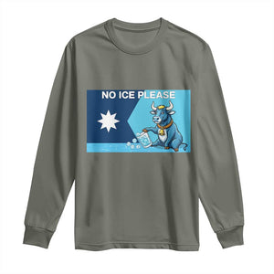 Funny Political Folklore Babe The Blue Ox Long Sleeve Shirt No Ice Please TS12 Military Green Print Your Wear