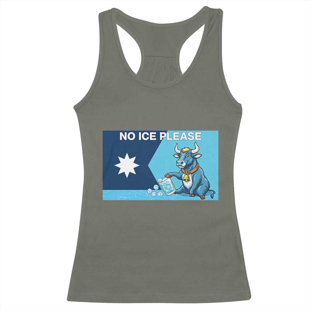 Funny Political Folklore Babe The Blue Ox Racerback Tank Top No Ice Please TS12 Military Green Print Your Wear