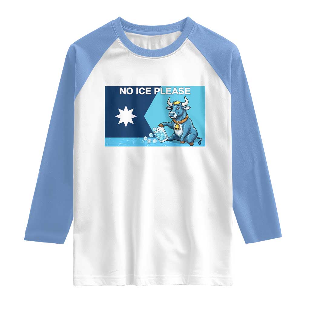 Funny Political Folklore Babe The Blue Ox Raglan Shirt No Ice Please TS12 White Carolina Blue Print Your Wear