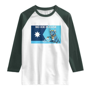 Funny Political Folklore Babe The Blue Ox Raglan Shirt No Ice Please TS12 White Dark Forest Green Print Your Wear