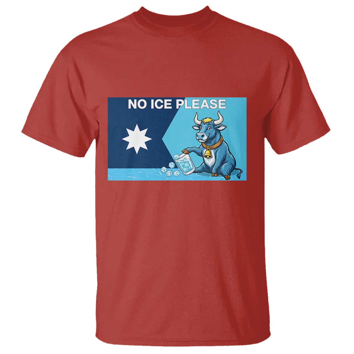 Funny Political Folklore Babe The Blue Ox T Shirt No Ice Please TS12 Red Print Your Wear