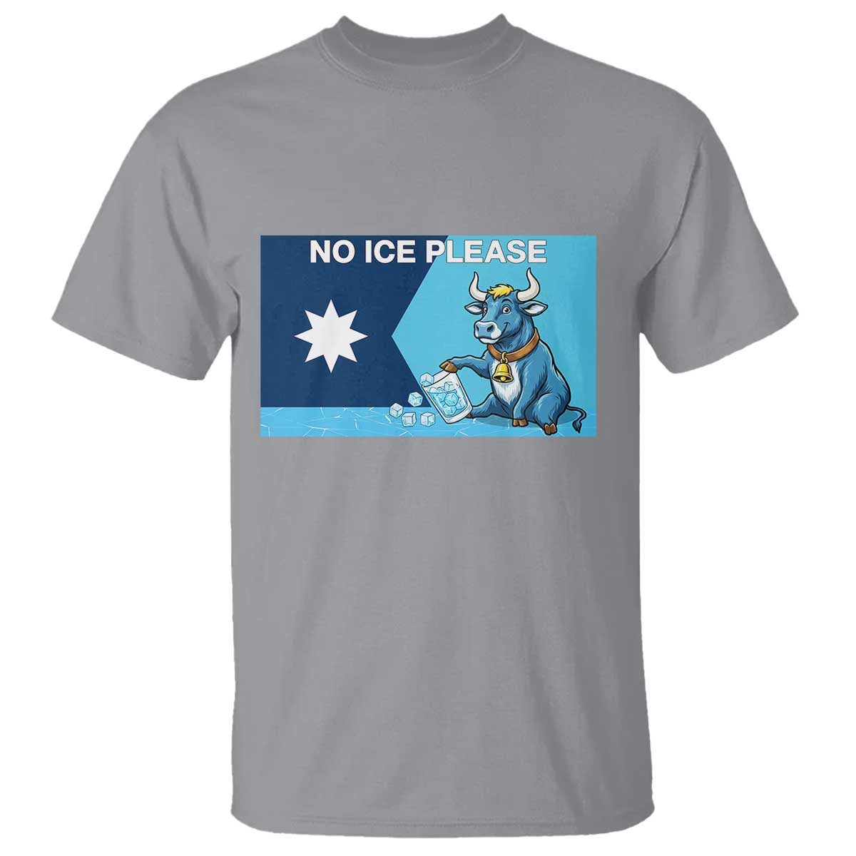 Funny Political Folklore Babe The Blue Ox T Shirt No Ice Please TS12 Sport Gray Print Your Wear