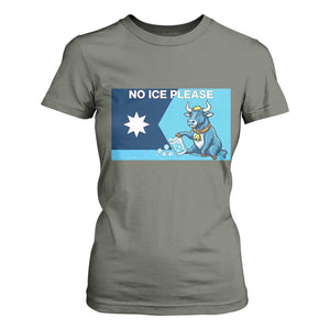 Funny Political Folklore Babe The Blue Ox T Shirt For Women No Ice Please TS12 Military Green Print Your Wear