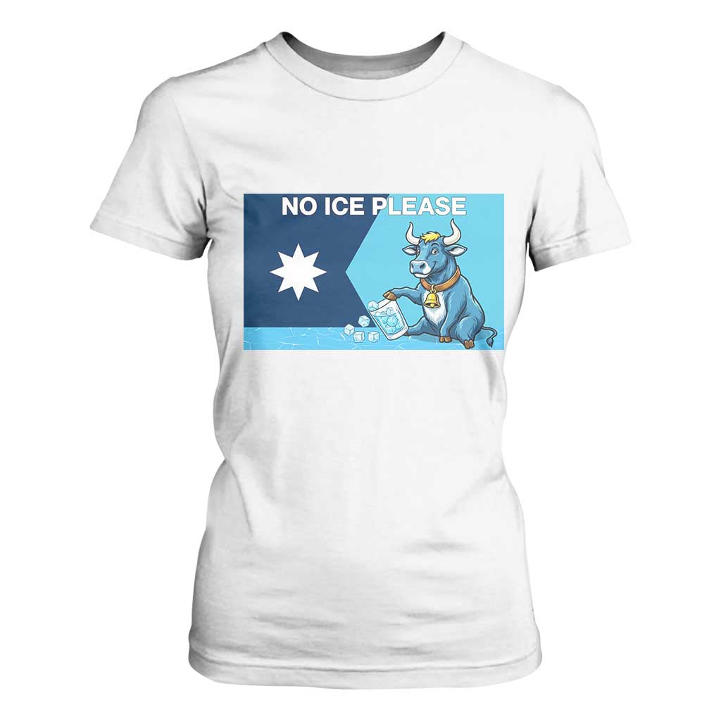Funny Political Folklore Babe The Blue Ox T Shirt For Women No Ice Please TS12 White Print Your Wear