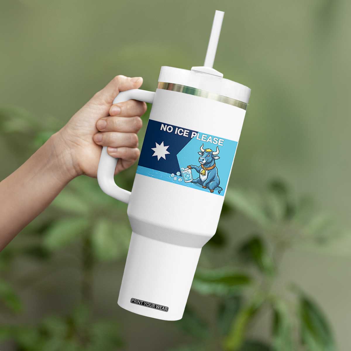 Funny Political Folklore Babe The Blue Ox Tumbler With Handle No Ice Please TS12 Print Your Wear