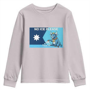 Funny Political Folklore Babe The Blue Ox Youth Sweatshirt No Ice Please TS12 Ice Gray Print Your Wear