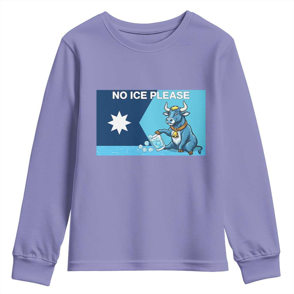 Funny Political Folklore Babe The Blue Ox Youth Sweatshirt No Ice Please TS12 Violet Print Your Wear