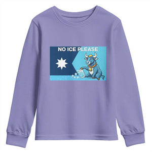 Funny Political Folklore Babe The Blue Ox Youth Sweatshirt No Ice Please TS12 Violet Print Your Wear