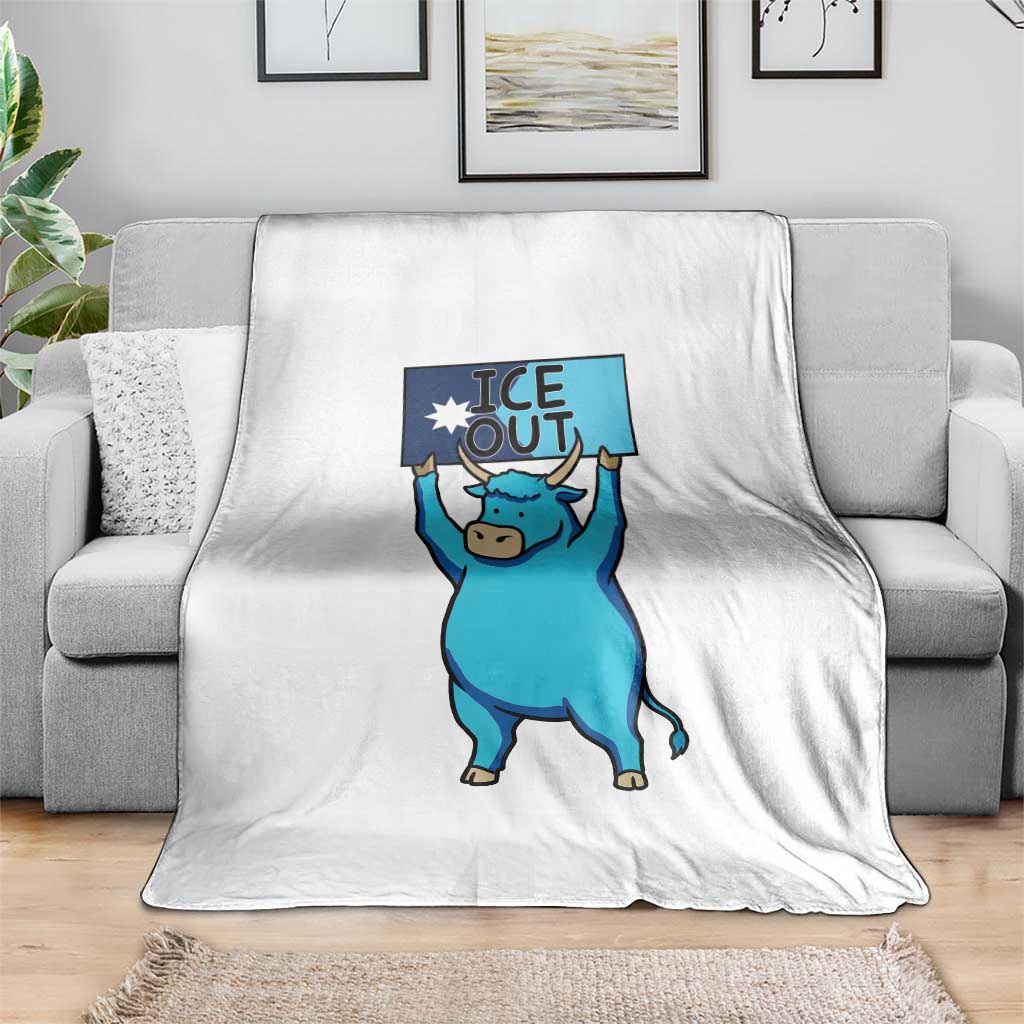 Funny Minnesota Folklore Babe The Blue Ox Throw Blanket Ice Out TS12 Print Your Wear