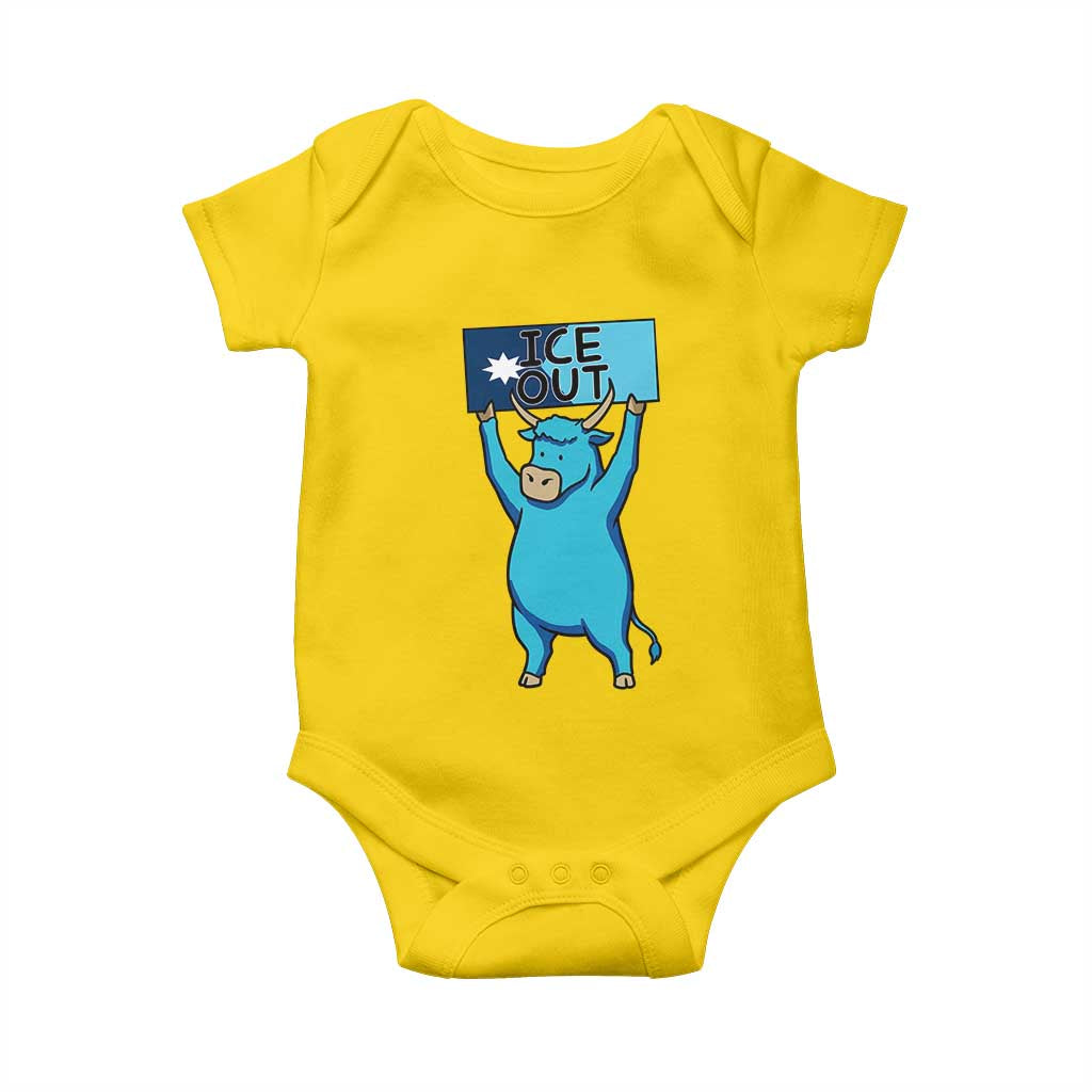 Funny Minnesota Folklore Babe The Blue Ox Baby Onesie Ice Out TS12 Daisy Print Your Wear