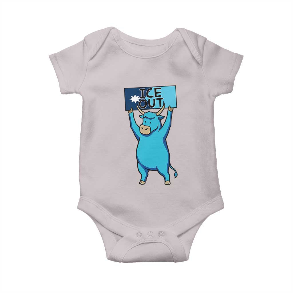 Funny Minnesota Folklore Babe The Blue Ox Baby Onesie Ice Out TS12 Ice Gray Print Your Wear