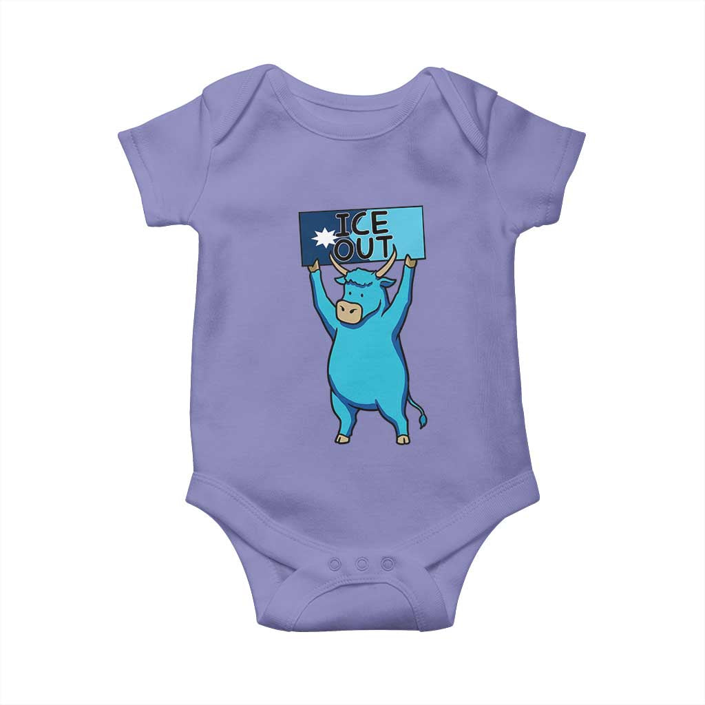 Funny Minnesota Folklore Babe The Blue Ox Baby Onesie Ice Out TS12 Violet Print Your Wear