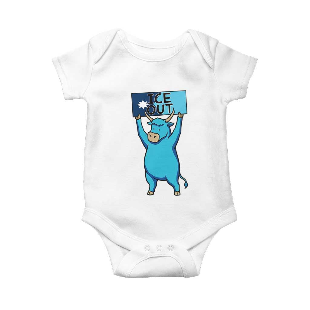 Funny Minnesota Folklore Babe The Blue Ox Baby Onesie Ice Out TS12 White Print Your Wear