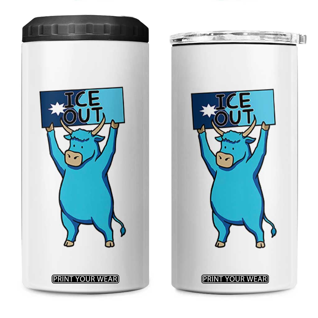 Funny Minnesota Folklore Babe The Blue Ox 4 in 1 Can Cooler Tumbler Ice Out TS12 One Size: 16 oz White Print Your Wear