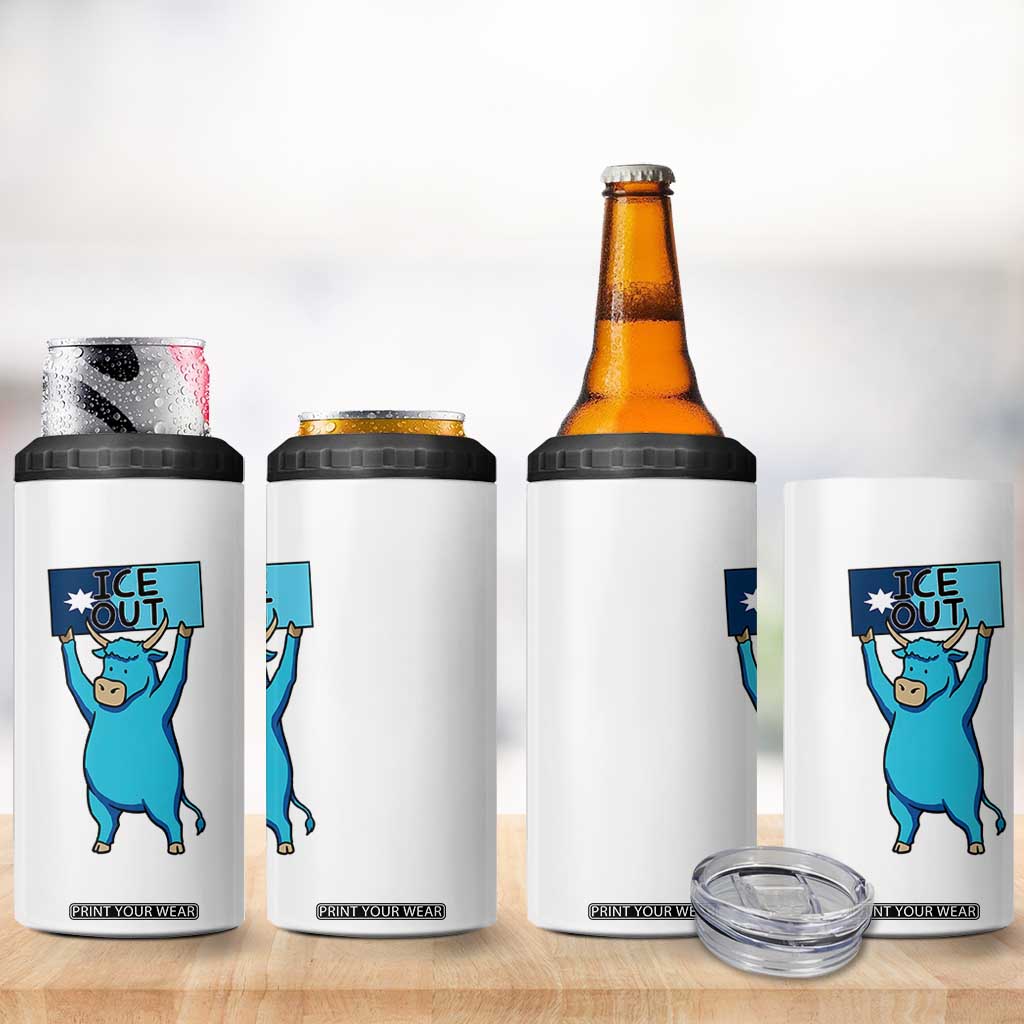 Funny Minnesota Folklore Babe The Blue Ox 4 in 1 Can Cooler Tumbler Ice Out TS12 Print Your Wear