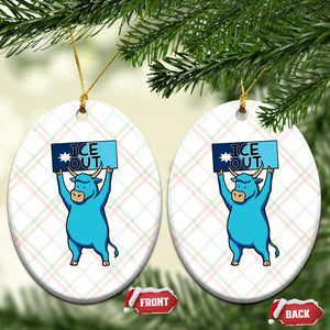 Funny Minnesota Folklore Babe The Blue Ox Ceramic Ornament Ice Out TS12 Print Your Wear