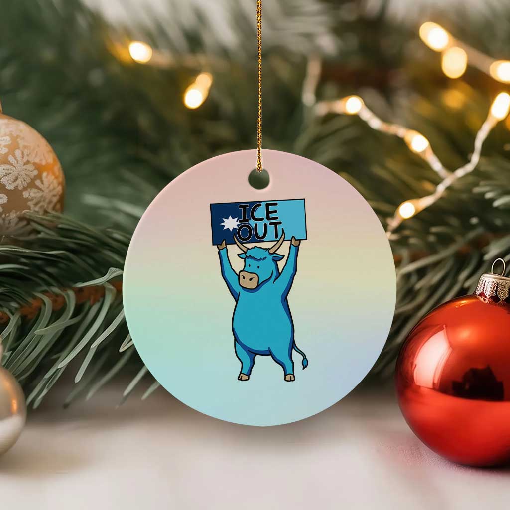 Funny Minnesota Folklore Babe The Blue Ox Ceramic Ornament Ice Out TS12 1pc Pastel Print Your Wear
