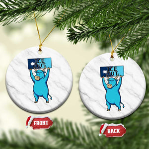Funny Minnesota Folklore Babe The Blue Ox Ceramic Ornament Ice Out TS12 1pc White Marble Print Your Wear