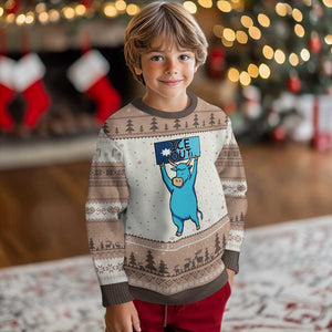 Funny Minnesota Folklore Babe The Blue Ox Ugly Christmas Sweater Ice Out TS12 Mocha Mousse Print Your Wear