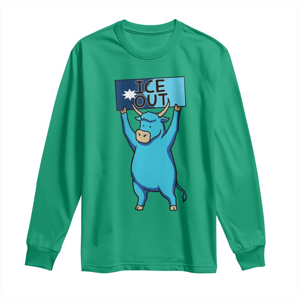 Funny Minnesota Folklore Babe The Blue Ox Long Sleeve Shirt Ice Out TS12 Irish Green Print Your Wear