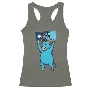 Funny Minnesota Folklore Babe The Blue Ox Racerback Tank Top Ice Out TS12 Military Green Print Your Wear